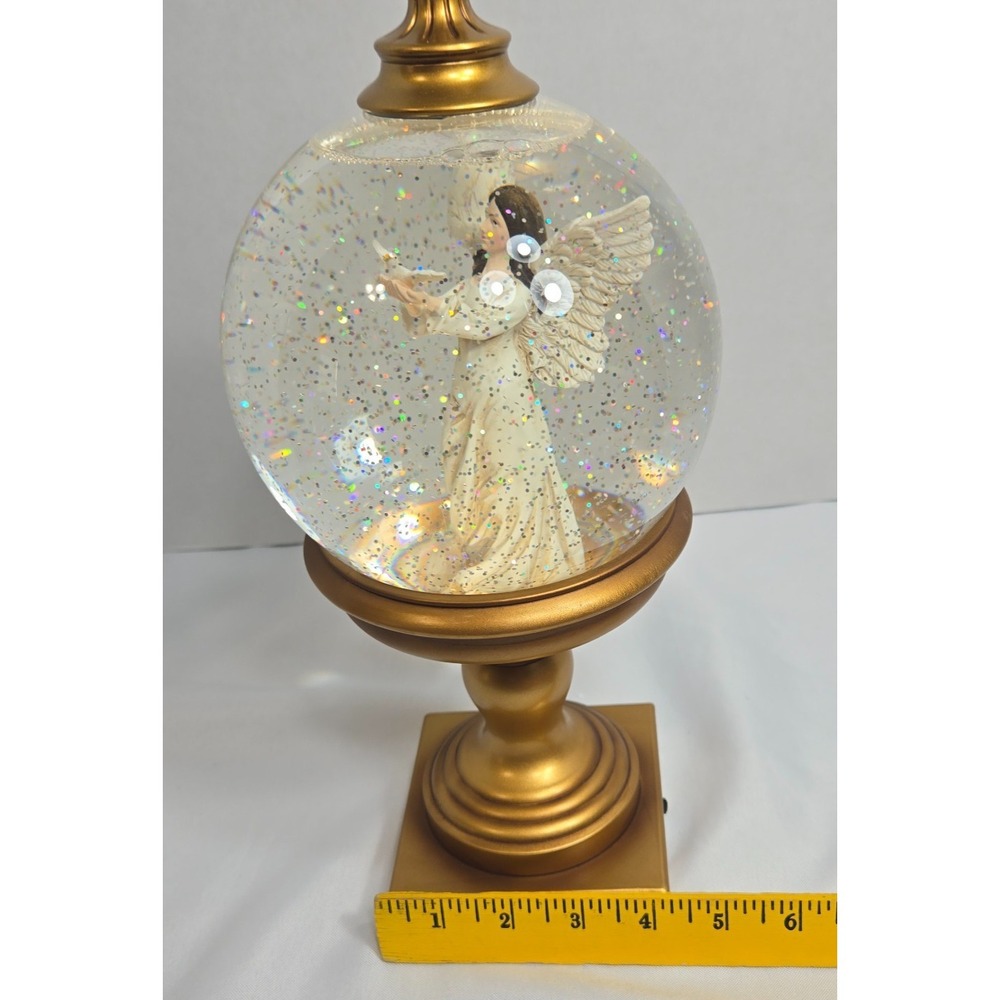 Cracker Barrel Angel Glitter Globe Illuminated Continual Glitter Motion video - Picture 12 of 14